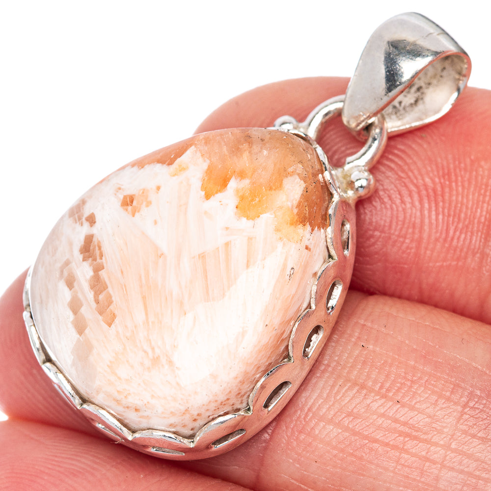 Scolecite Pendant 1 3/8" (925 Sterling Silver) P40780