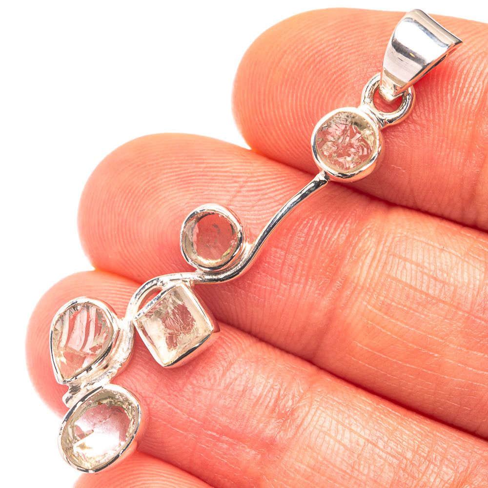 Premium Herkimer Diamond Pendant 1 7/8" (925 Sterling Silver) P38794