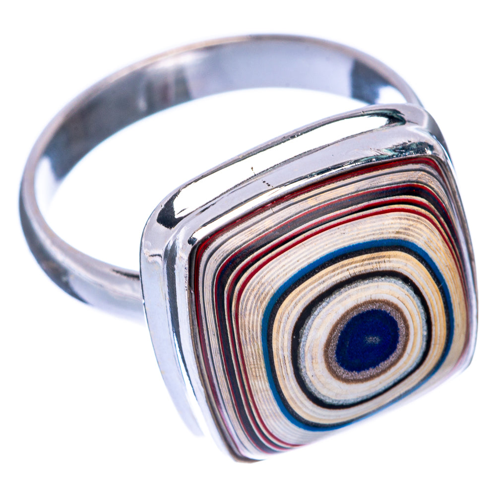 Fordite Ring Size 8.5 (925 Sterling Silver) R144876