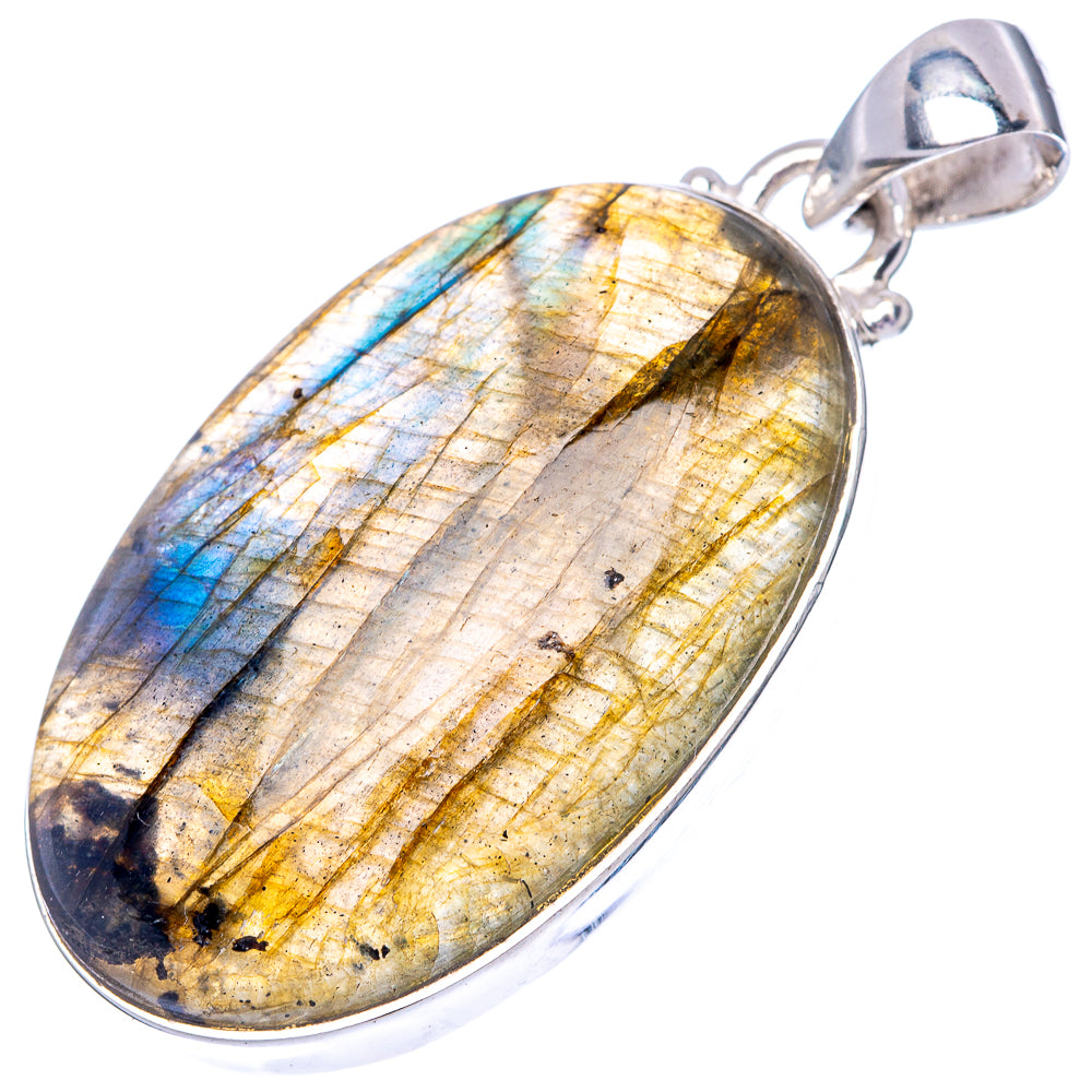 Labradorite 925 Sterling Silver Pendant 1 3/4" (925 Sterling Silver) P42692