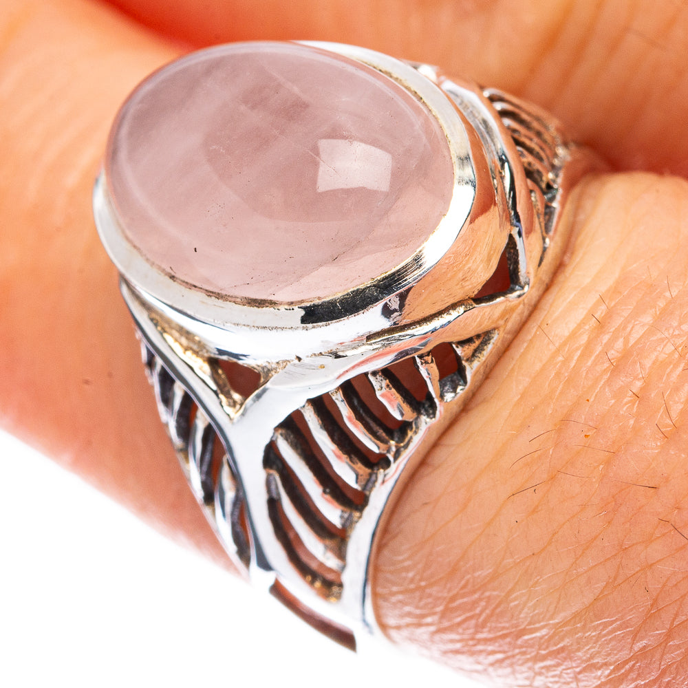 Rose Quartz Ring Size 7 (925 Sterling Silver) R3022
