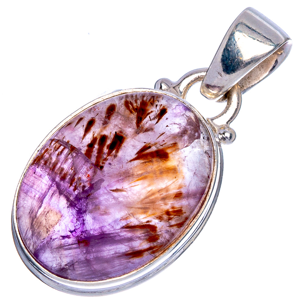 Rare Cacoxenite Amethyst Pendant 1 1/8" (925 Sterling Silver) P40530