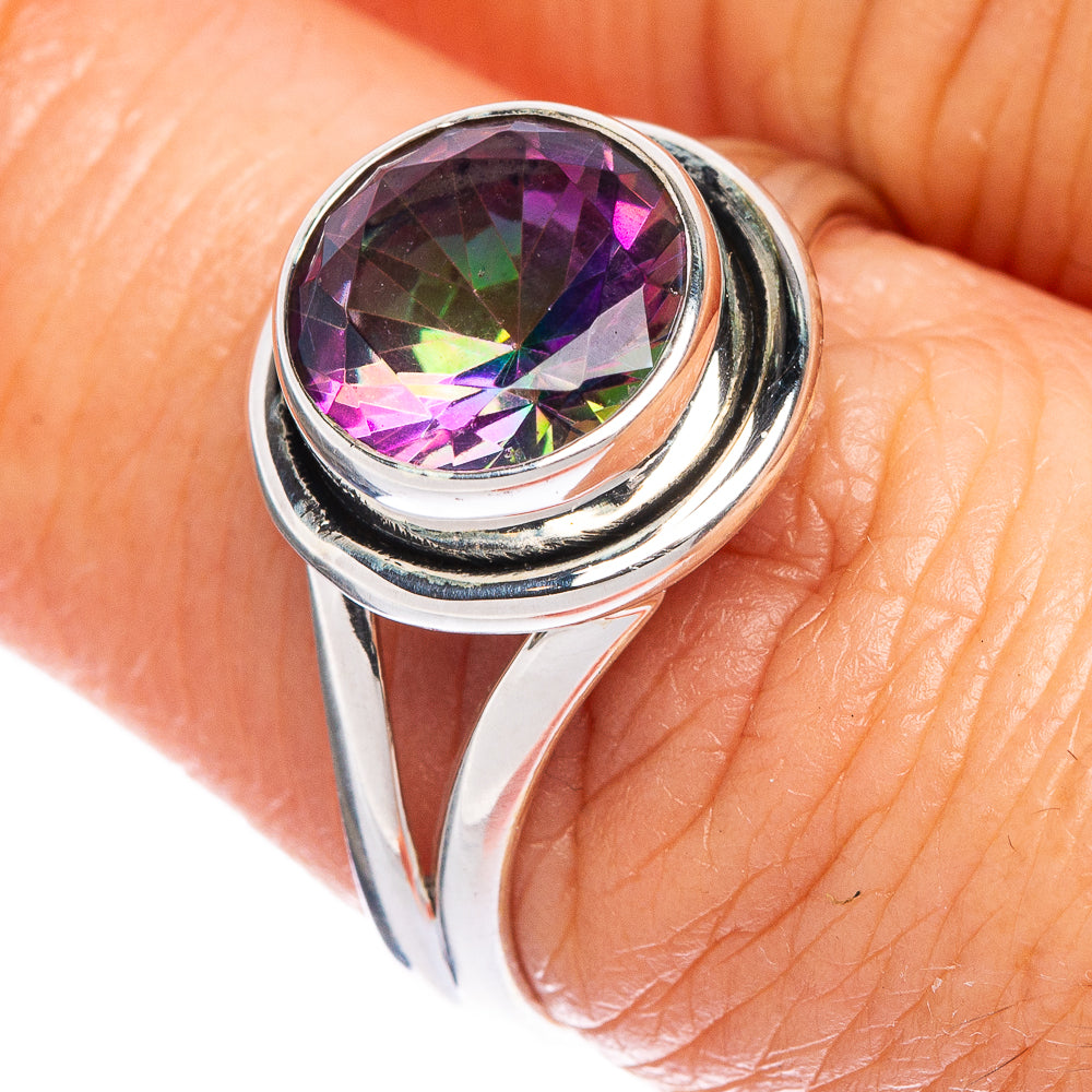 Mystic Topaz Ring Size 7.25 (925 Sterling Silver) R1051