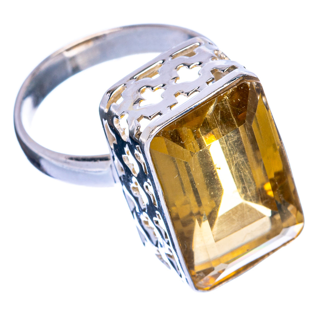 Faceted Citrine Ring Size 7.75 (925 Sterling Silver) R144453