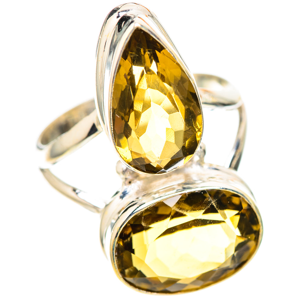 Large Faceted Citrine 925 Sterling Silver Ring Size 9 (925 Sterling Silver) RING139690