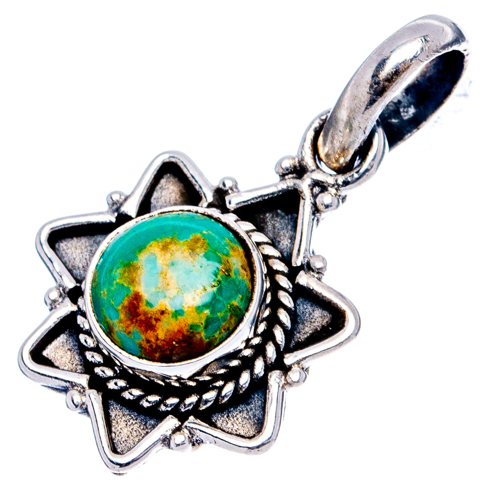 Variscite Dainty Pendant 7/8" (.925 Sterling Silver)