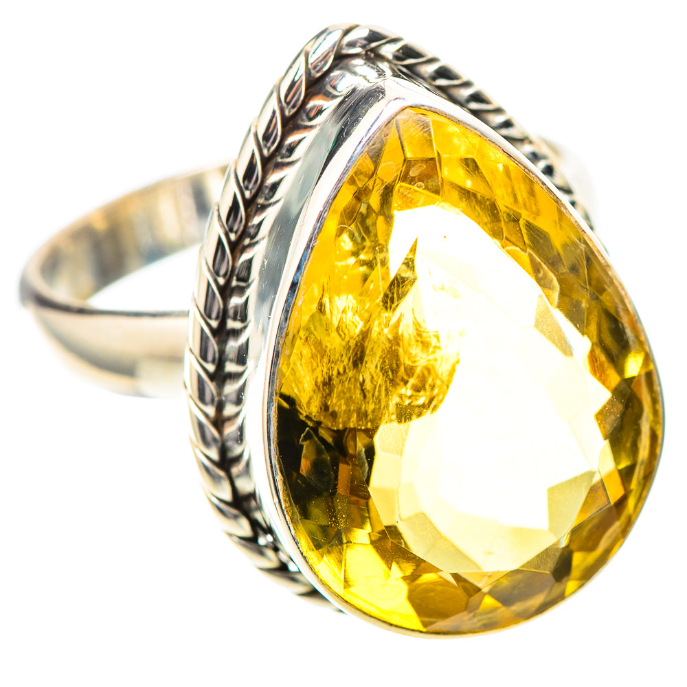 Large Faceted Citrine Ring Size 10.75 (925 Sterling Silver) RING138919