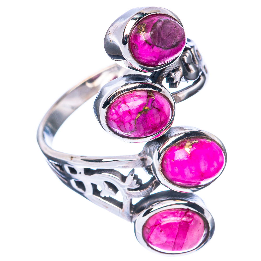 Pink Copper Composite Turquoise Ring Size 6.75 (925 Sterling Silver) R2893
