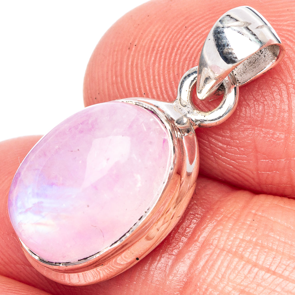 Pink Moonstone Pendant 1" (925 Sterling Silver) P42417
