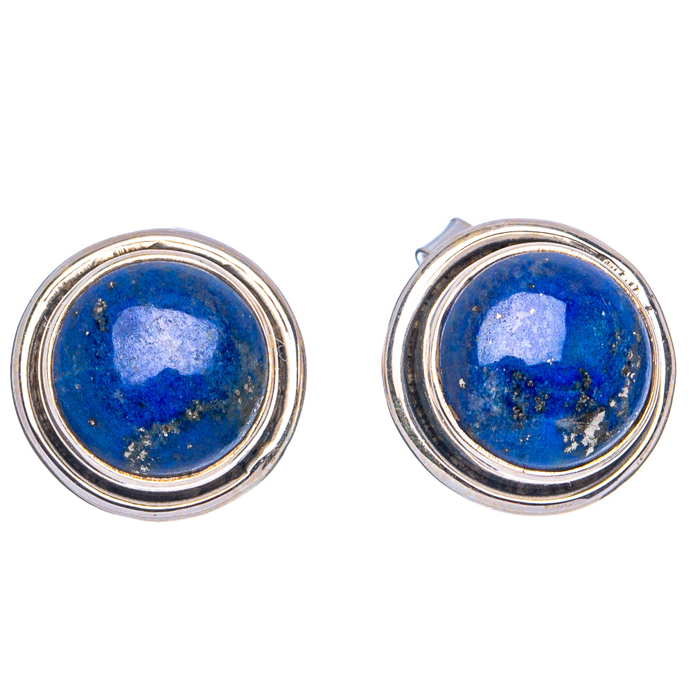 Lapis Lazuli Earrings 1/2" (.925 Sterling Silver)