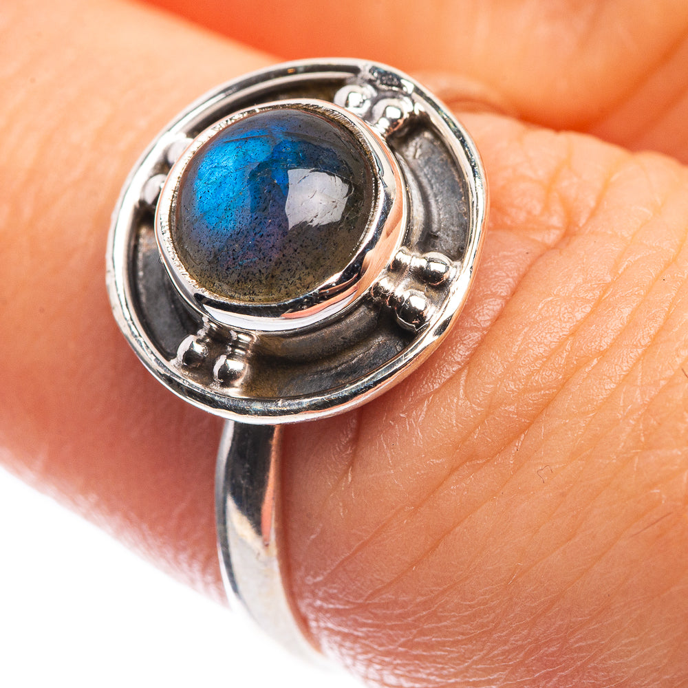 Labradorite Dainty Ring Size 6 (925 Sterling Silver) R142611