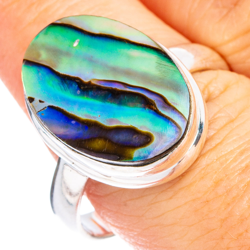 Abalone Shell Ring Size 9.75 (.925 Sterling Silver)