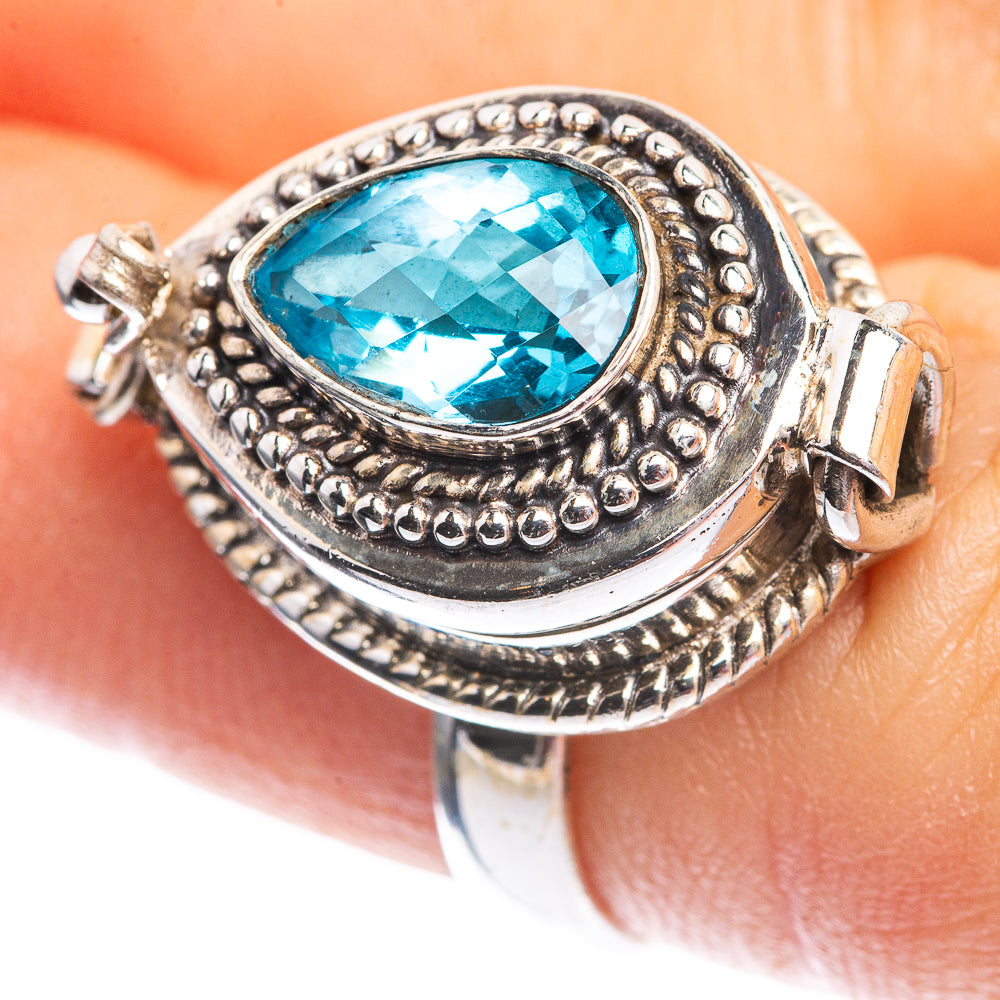 Poison London Blue Topaz Ring Size 6 (925 Sterling Silver) R142370