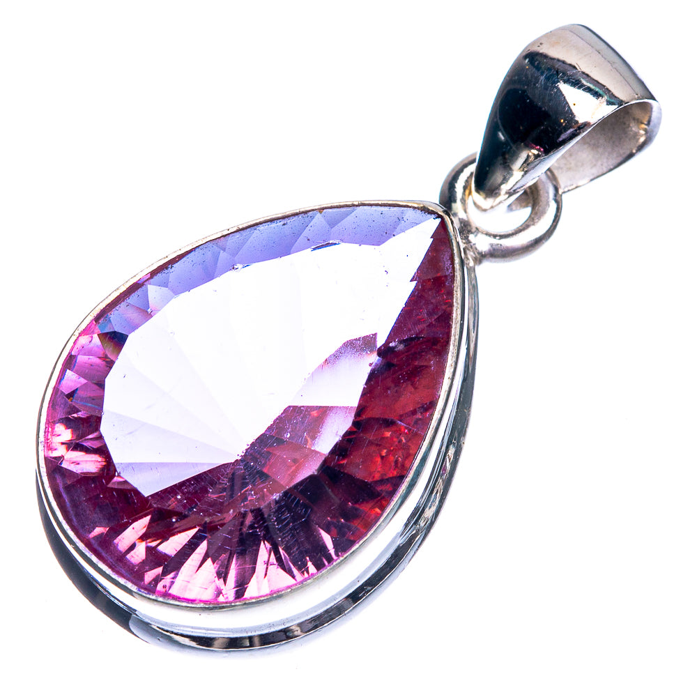 Faceted Color Change Alexandrite (Lab.) Pendant 1 1/8" (925 Sterling Silver) P39119