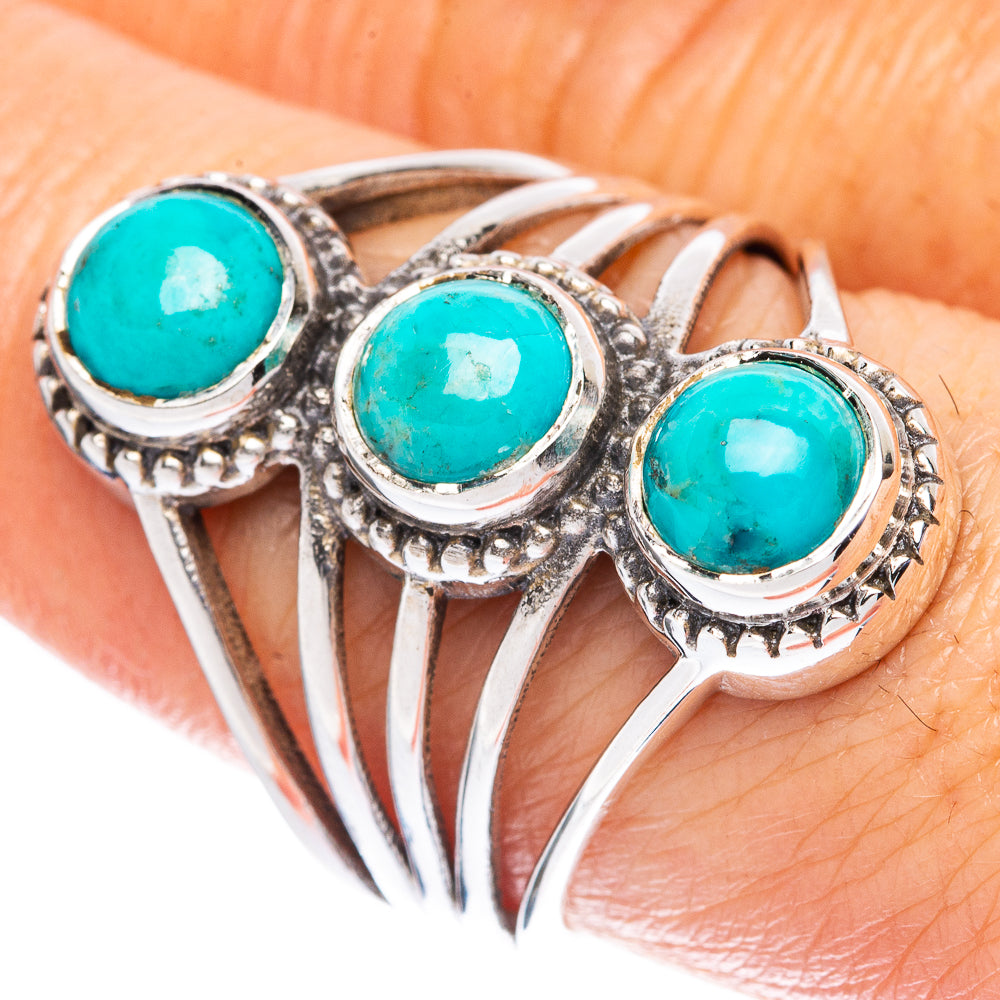 Rare Arizona Turquoise Ring Size 8 (925 Sterling Silver) R2962