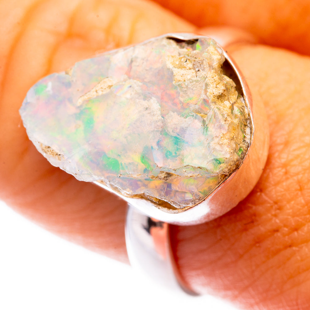 Rough Ethiopian Opal Ring Size 8 (925 Sterling Silver) R140897