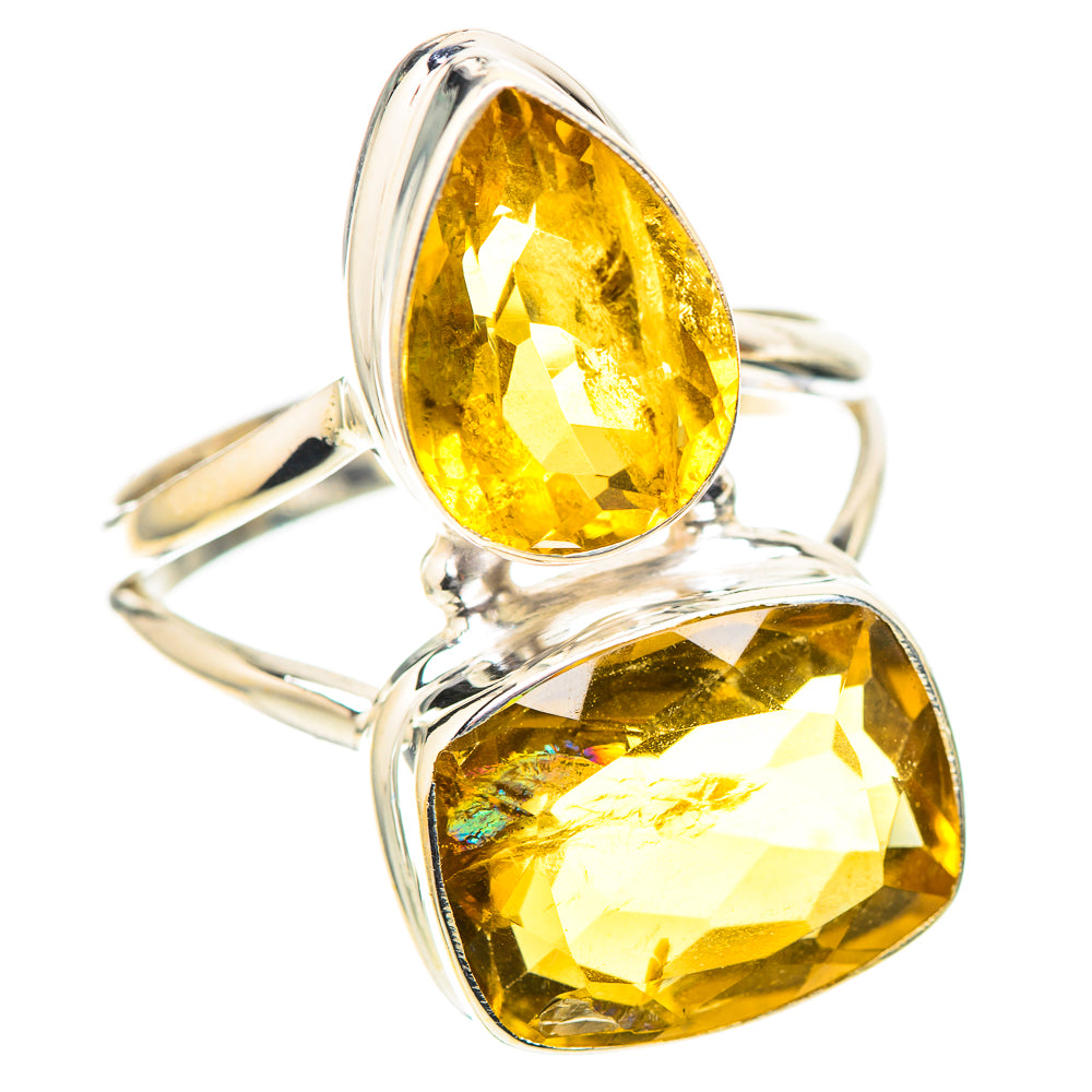 Large Faceted Citrine Ring Size 10.75 (925 Sterling Silver) RING138616