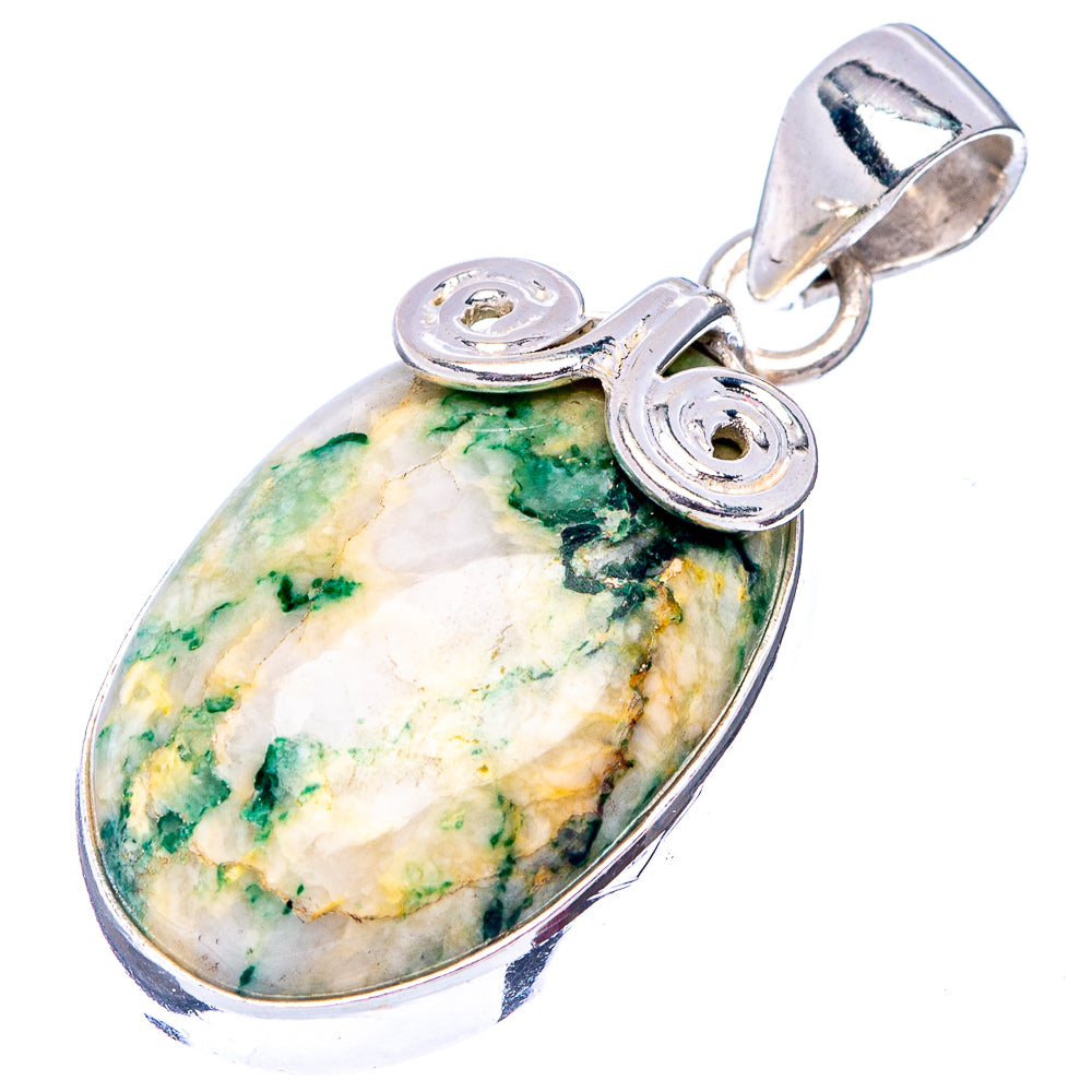 Mariposite Pendant 1 3/8" (.925 Sterling Silver)