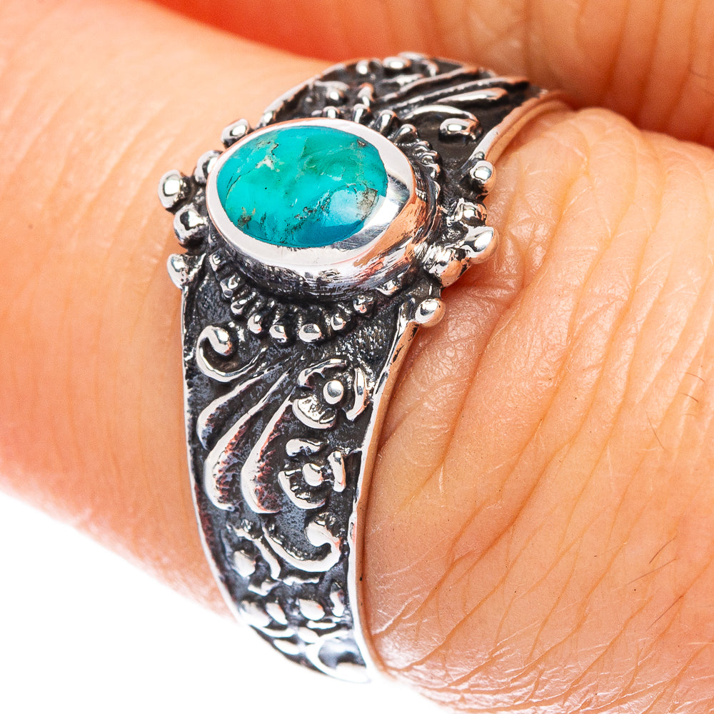 Arizona Turquoise 925 Sterling Silver Ring Size 6.75 Ana Co R2540