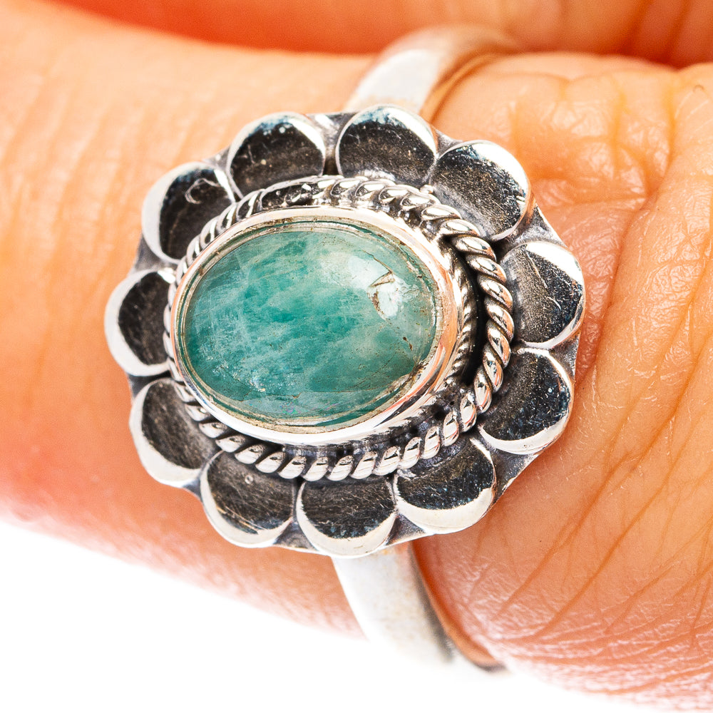 Amazonite Dainty Ring Size 6.75 (925 Sterling Silver) R5723