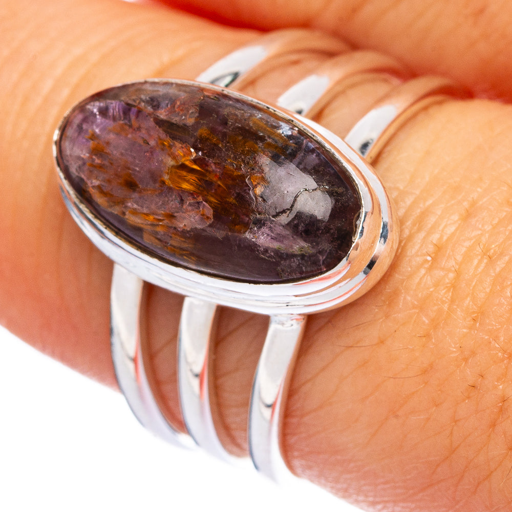 Rare Cacoxenite Amethyst Ring Size 7.75 (925 Sterling Silver) R145593