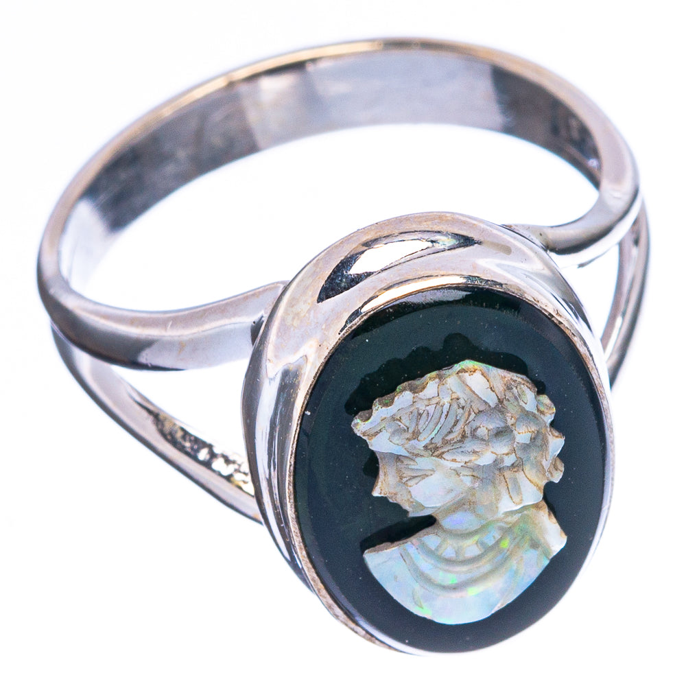 Opal Cameo Ring Size 6.25 (925 Sterling Silver) R5094