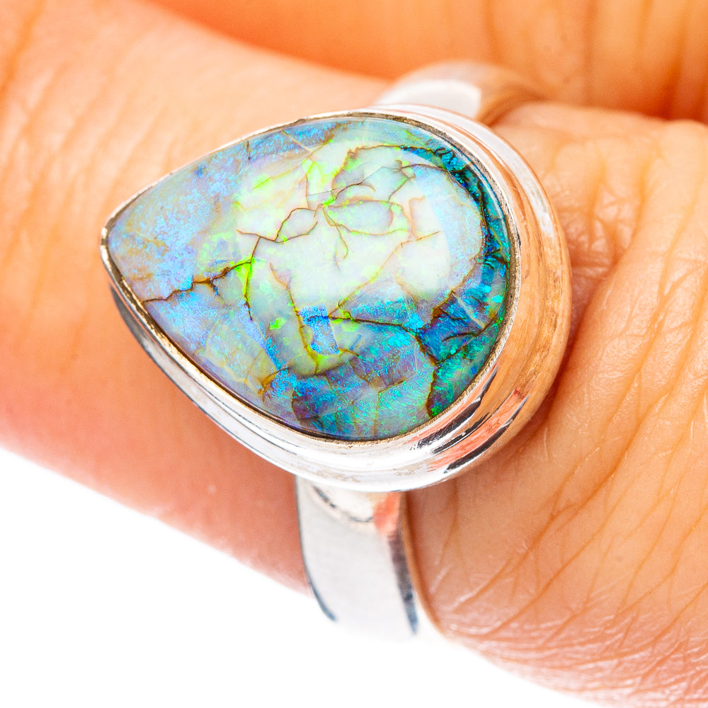 Rare Sterling Opal Ring Size 7 (925 Sterling Silver) R4373
