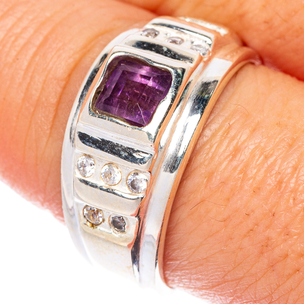 Faceted Amethyst Ring Size 8.75 (925 Sterling Silver) R1461