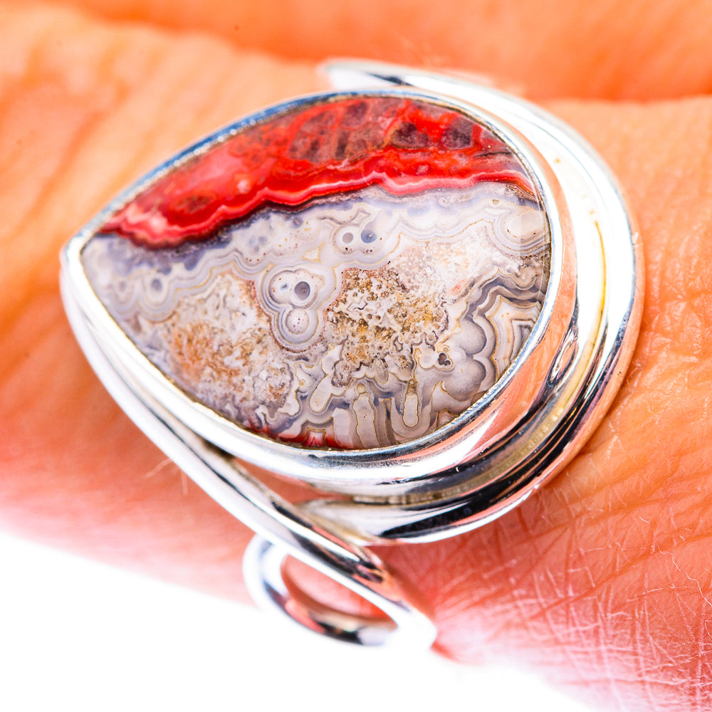 Crazy Lace Agate Ring Size 9.5 (925 Sterling Silver) RING140119