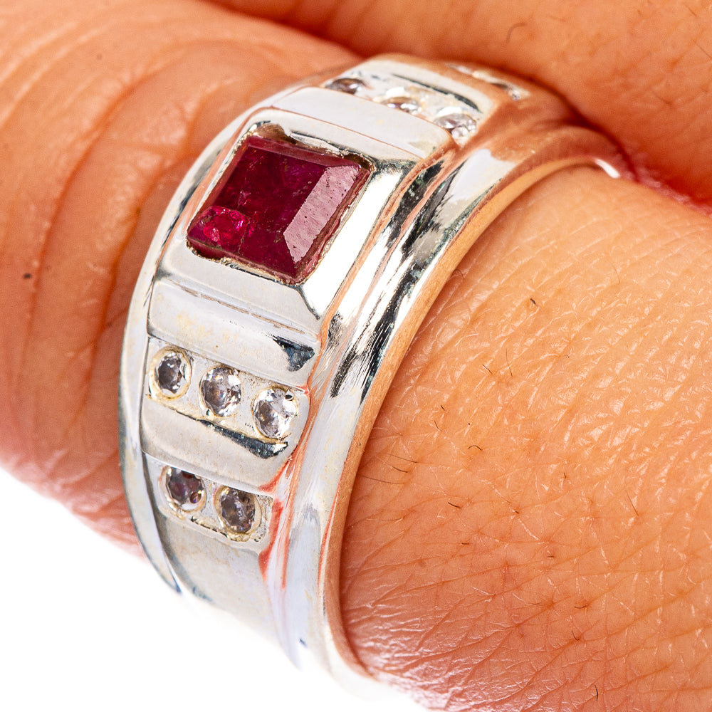 Glass Filled Ruby Ring Size 8.75 (925 Sterling Silver) R147243