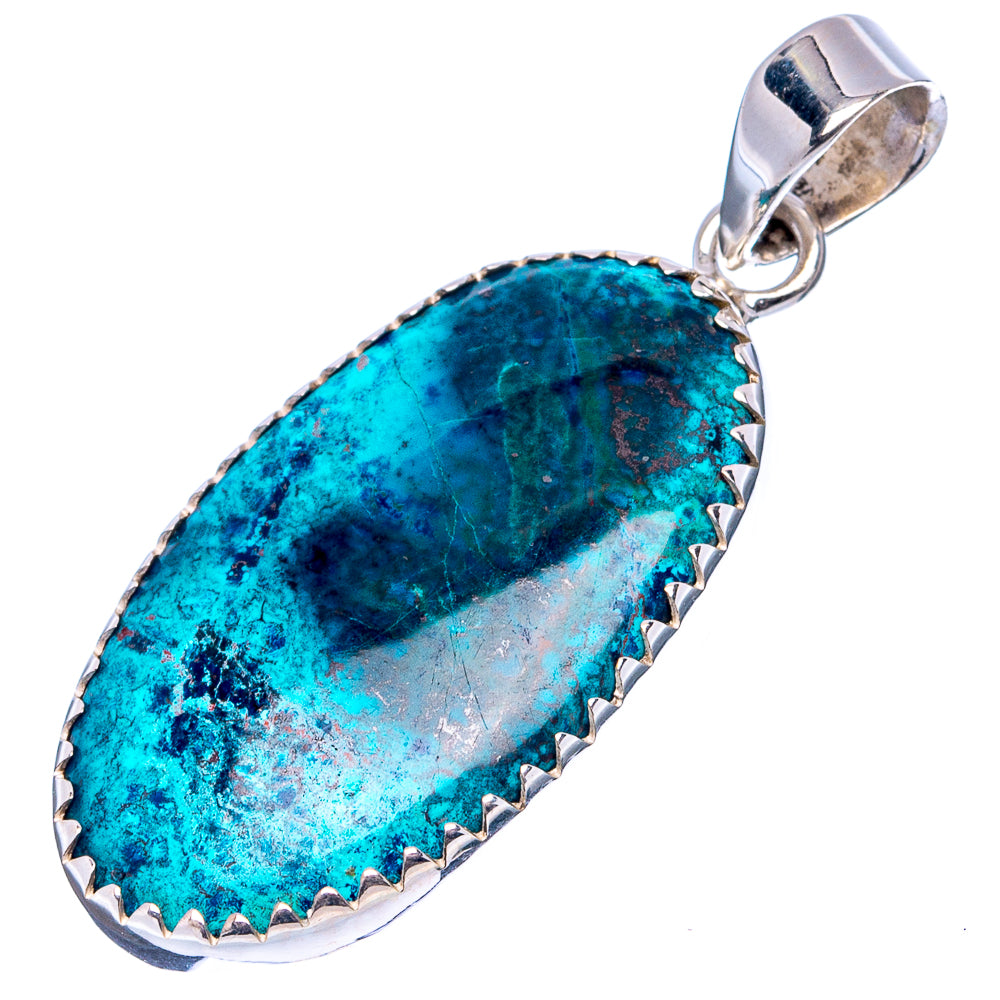 Shattuckite Pendant 1 5/8" (.925 Sterling Silver)