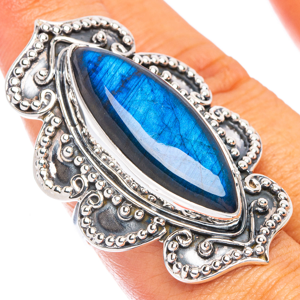 Signature Labradorite Ring Size 8 (925 Sterling Silver) R7579