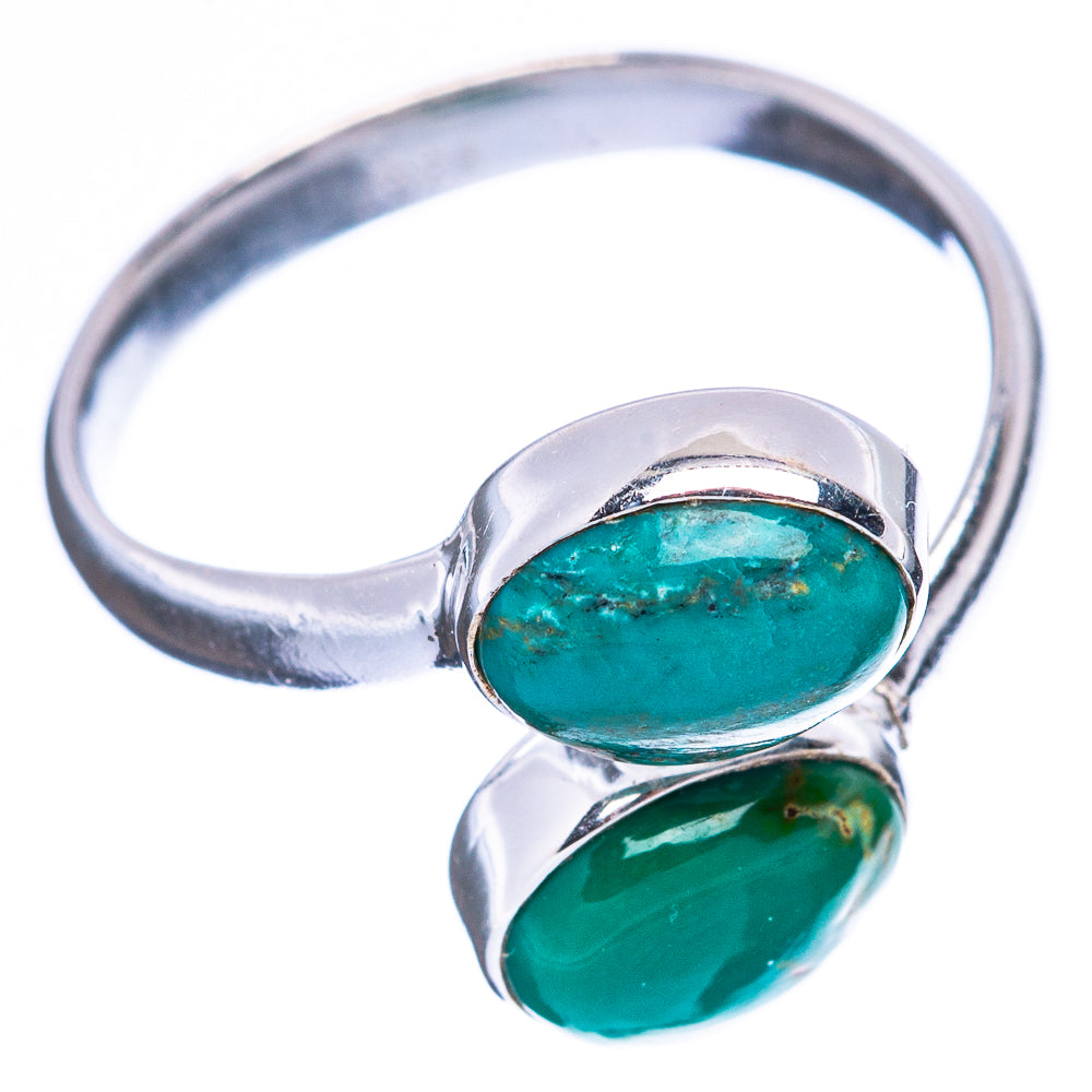 Chrysocolla Dainty Ring Size 7 Adjustable (925 Sterling Silver) R5117