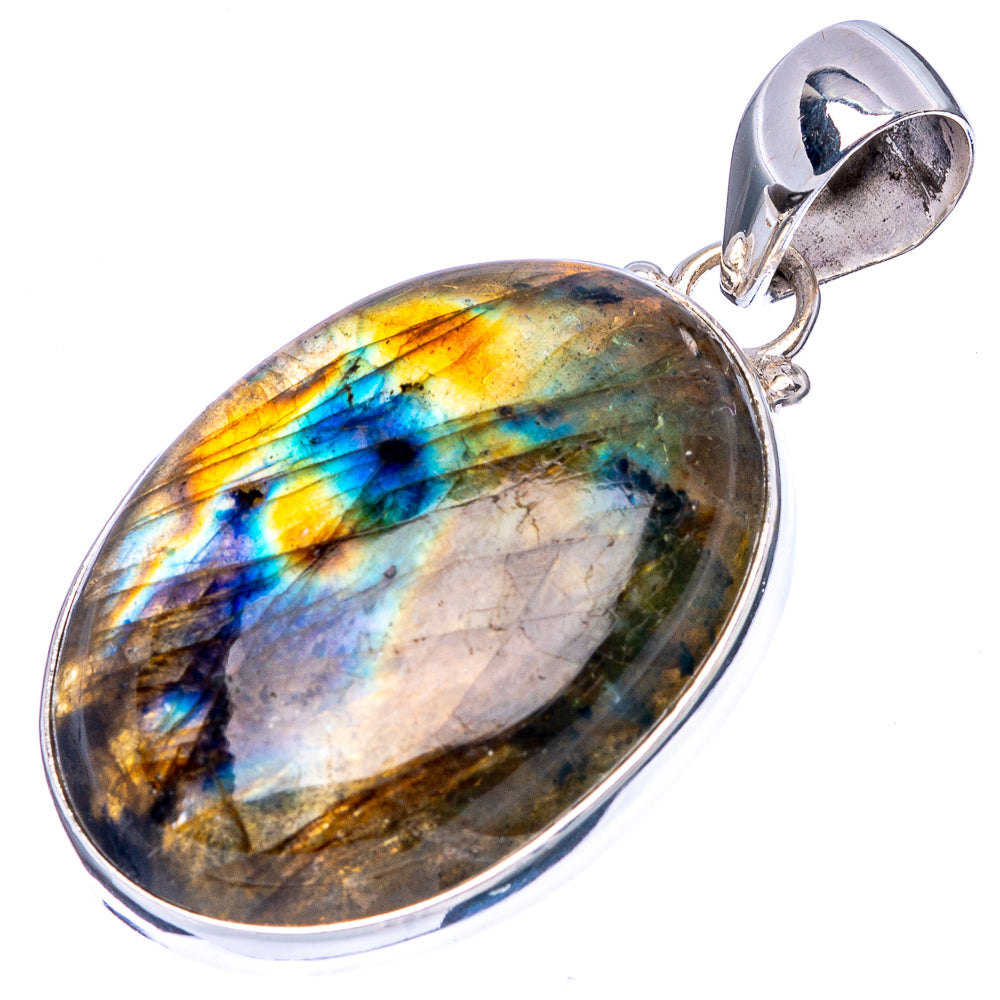 Labradorite Pendant 1 3/4" (925 Sterling Silver) P43149