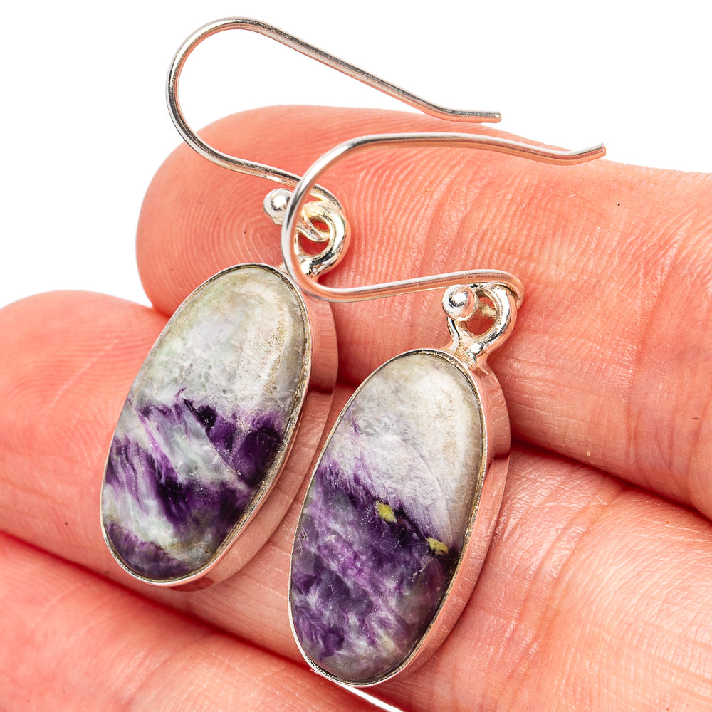 Kammererite Earrings 1 3/8" (925 Sterling Silver) E2814