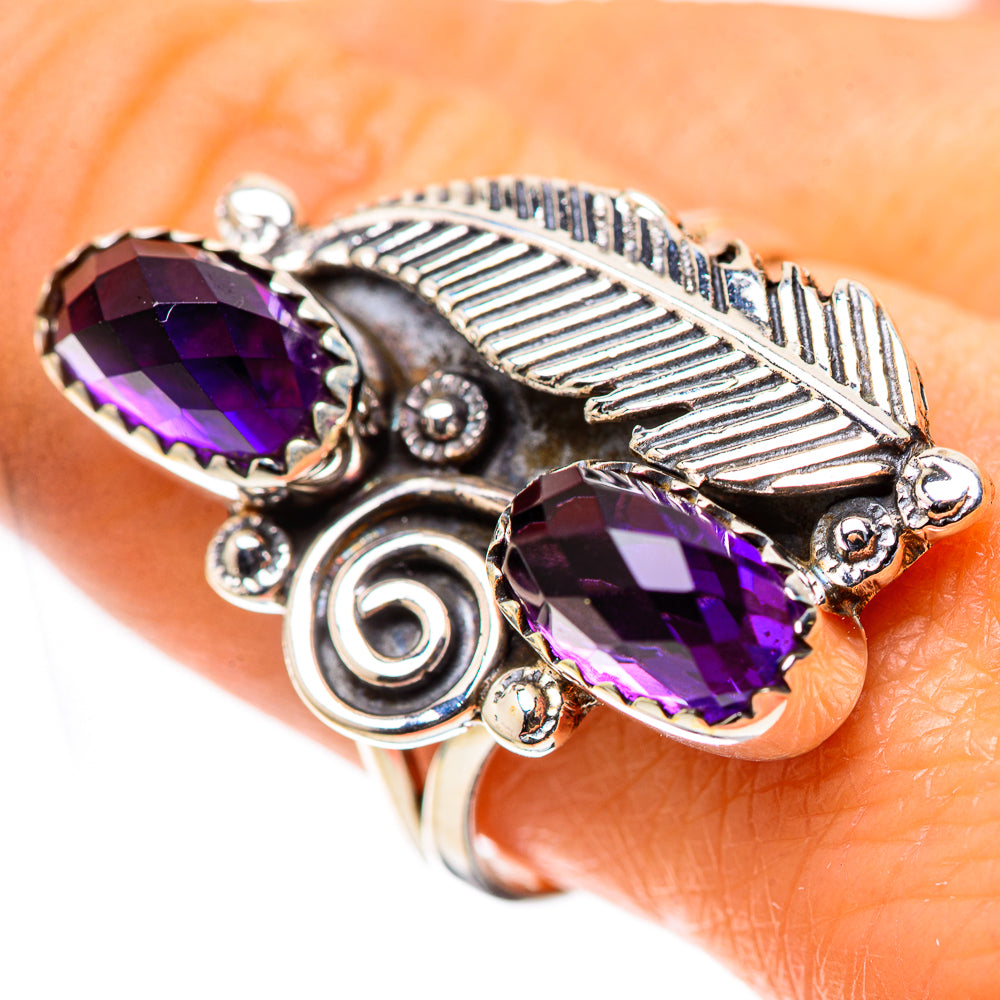 Faceted Amethyst 925 Sterling Silver Ring Size 9 (925 Sterling Silver) RING139611