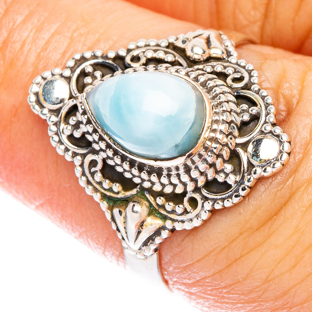 Larimar Dainty Ring Size 6.75 (925 Sterling Silver) R146851