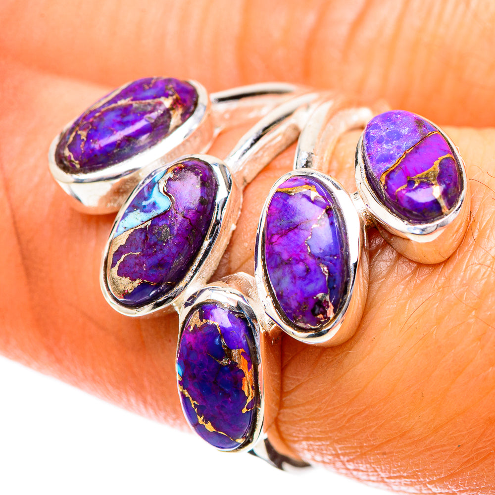 Purple Copper Composite Turquoise Ring Size 7.25 (925 Sterling Silver) RING137892