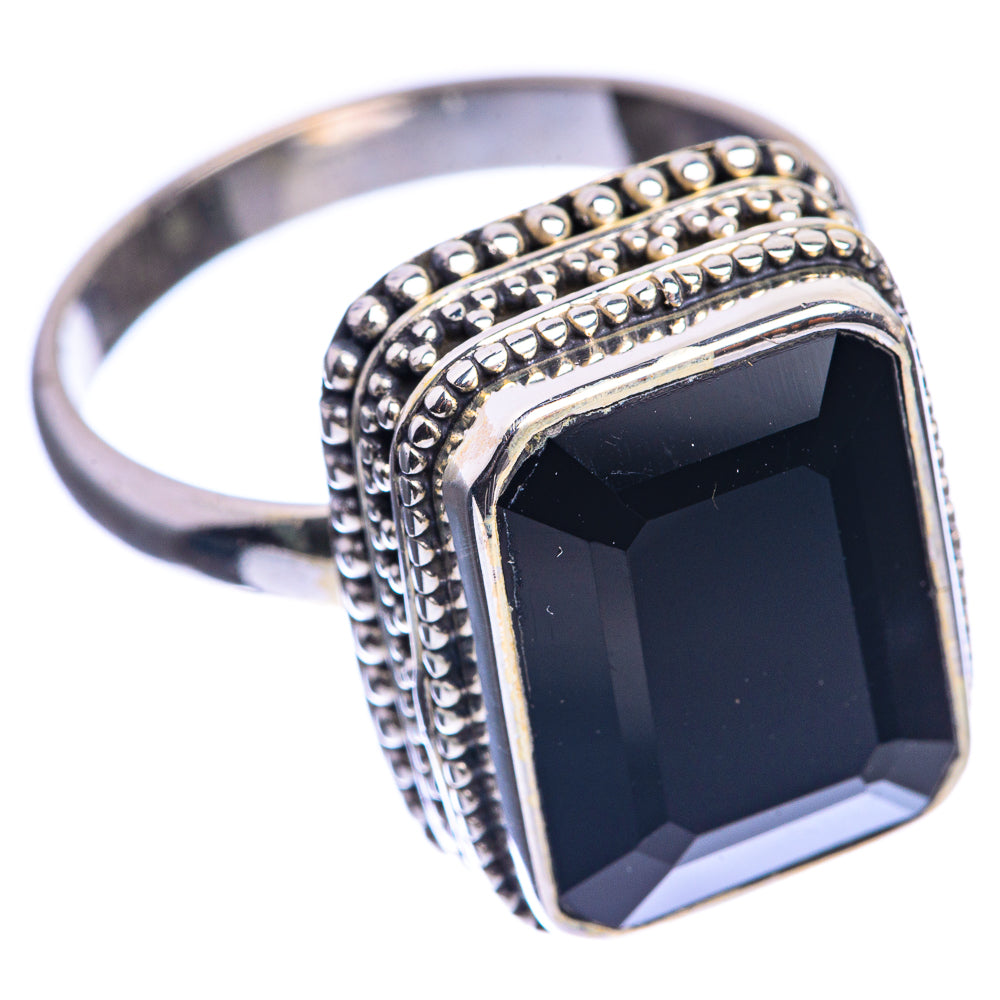 Black Onyx 925 Sterling Silver Ring Size 10.5