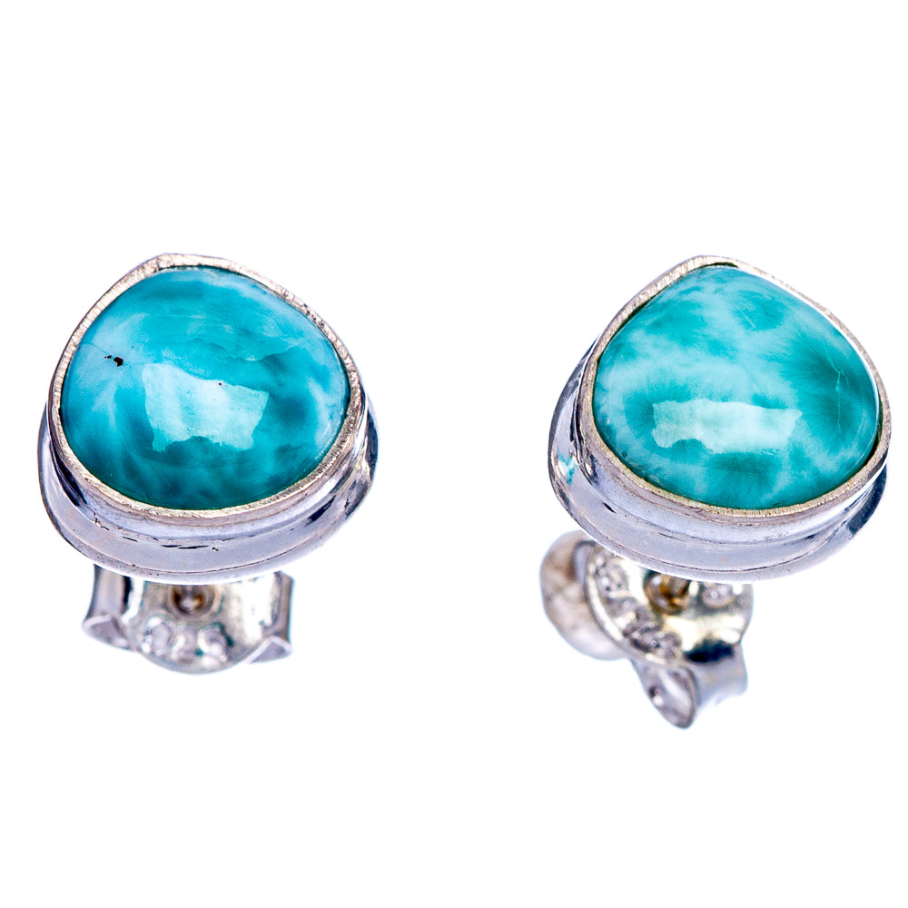 Larimar Earrings 3/8" (925 Sterling Silver) E433450