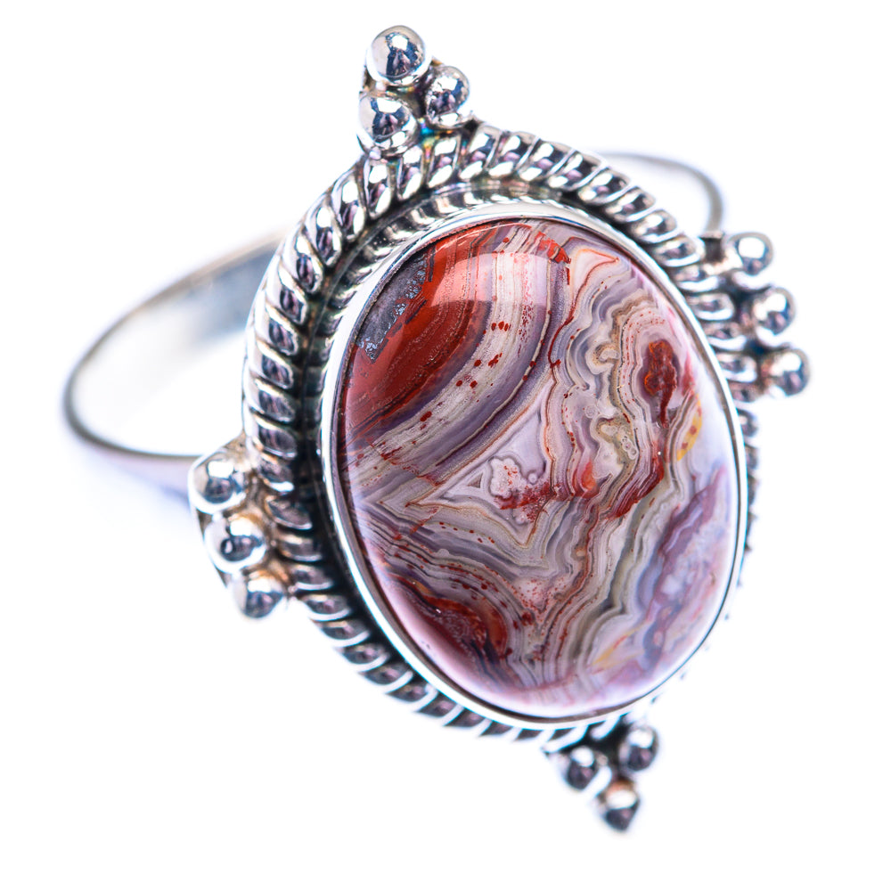 Crazy Lace Agate 925 Sterling Silver Ring Size 10.75 (925 Sterling Silver) RING140321