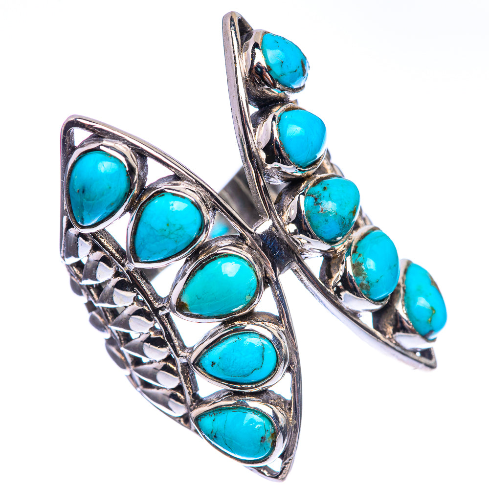 Large Sleeping Beauty Turquoise 925 Sterling Silver Ring Size 7.5