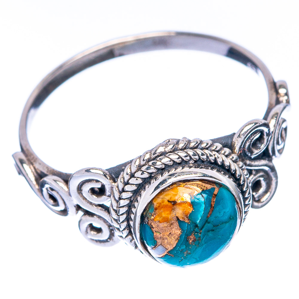 Spiny Oyster Turquoise Dainty Ring Size 6.75 (925 Sterling Silver) R145027