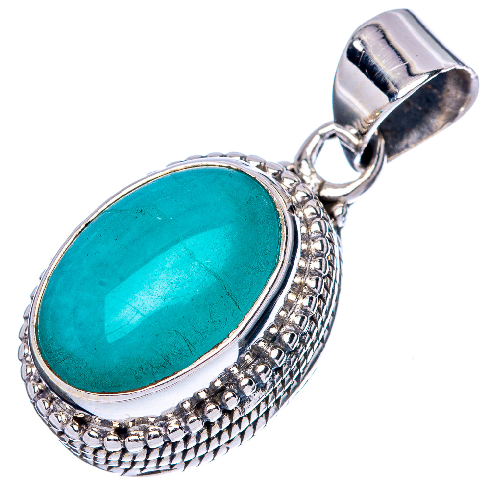 Amazonite Pendant 1 1/8" (925 Sterling Silver) P42824