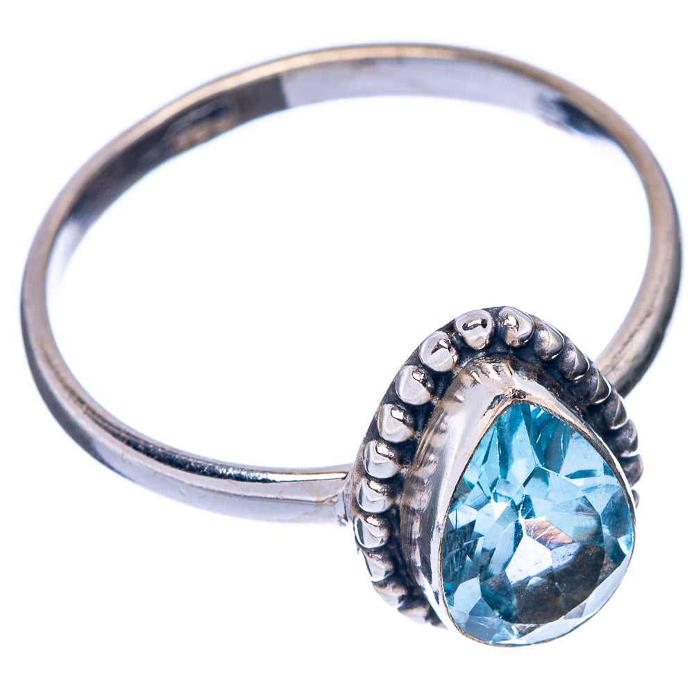 Blue Topaz Dainty Ring Size 8.25 (925 Sterling Silver) R145761