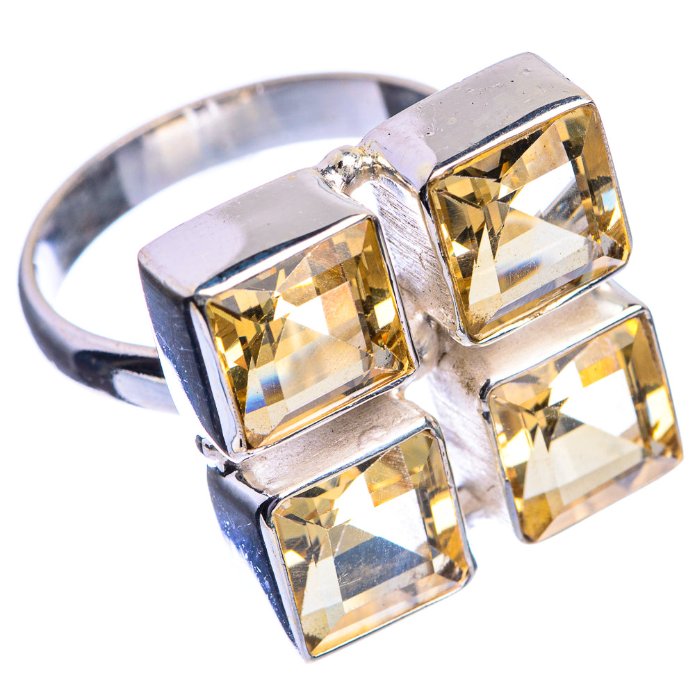 Large Faceted Citrine Ring Size 9.75 (925 Sterling Silver) R144206