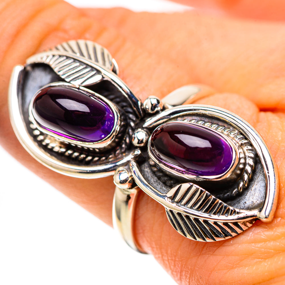 Large Amethyst Ring Size 8.25 (925 Sterling Silver) RING138663