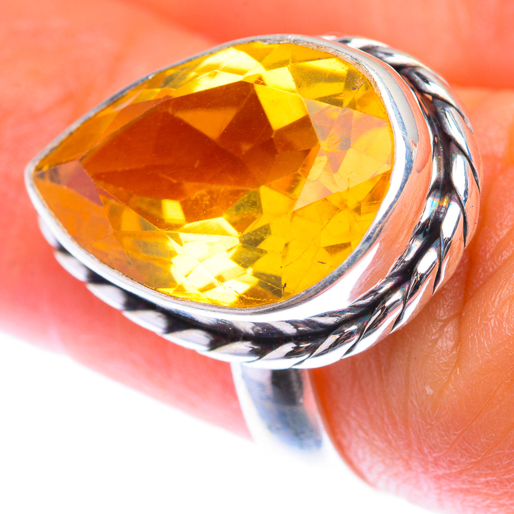 Faceted Citrine Ring Size 6.5 (925 Sterling Silver) RING139947