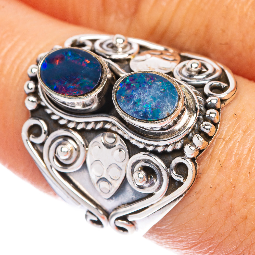 Rare Doublet Opal Ring Size 8 (925 Sterling Silver) R1053