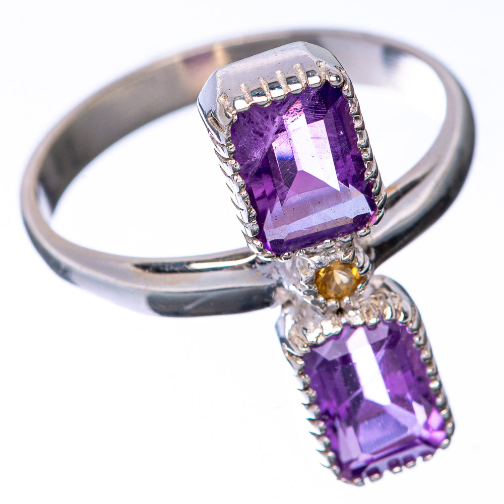 Faceted Amethyst Ring Size 7.25 (925 Sterling Silver) R145165